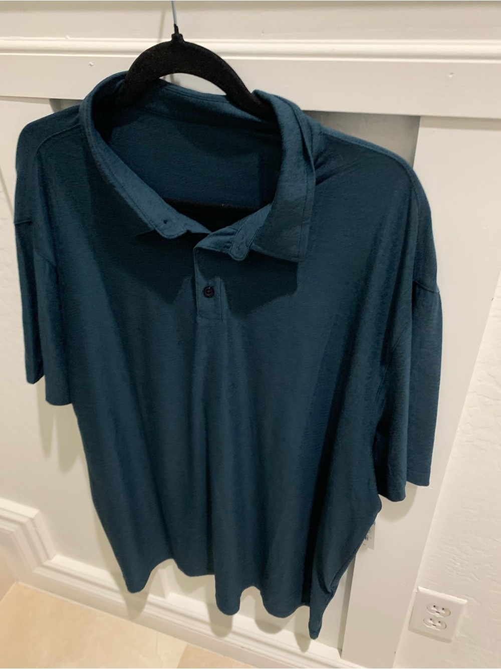 Vuori Men's Dark Teal Polo Shirt - Classic Short Sleeve Size XXL